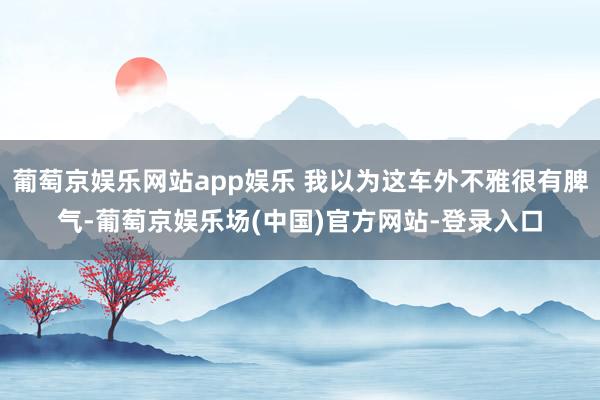 葡萄京娱乐网站app娱乐 我以为这车外不雅很有脾气-葡萄京娱乐场(中国)官方网站-登录入口