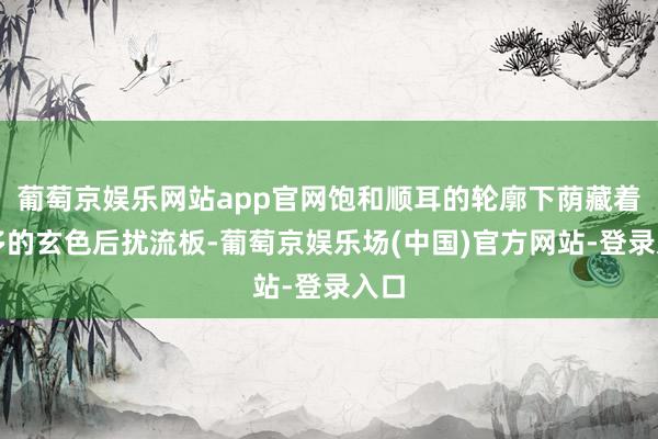 葡萄京娱乐网站app官网饱和顺耳的轮廓下荫藏着众多的玄色后扰流板-葡萄京娱乐场(中国)官方网站-登录入口