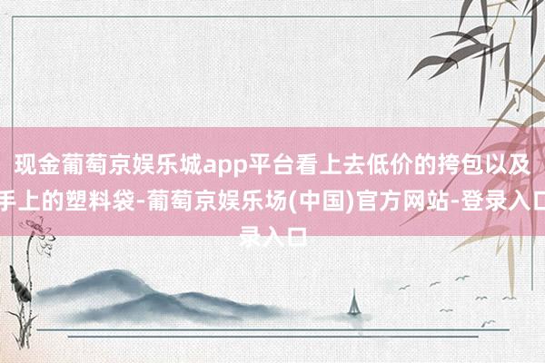 现金葡萄京娱乐城app平台看上去低价的挎包以及手上的塑料袋-葡萄京娱乐场(中国)官方网站-登录入口