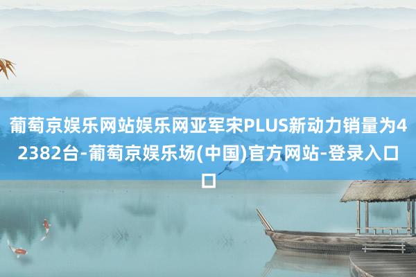 葡萄京娱乐网站娱乐网亚军宋PLUS新动力销量为42382台-葡萄京娱乐场(中国)官方网站-登录入口