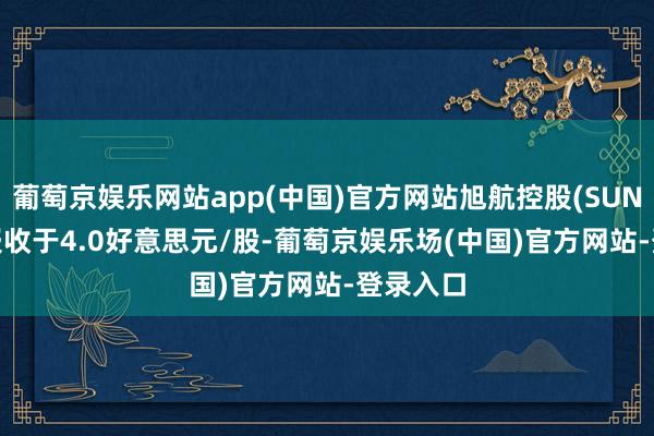 葡萄京娱乐网站app(中国)官方网站旭航控股(SUNH.US)报收于4.0好意思元/股-葡萄京娱乐场(中国)官方网站-登录入口