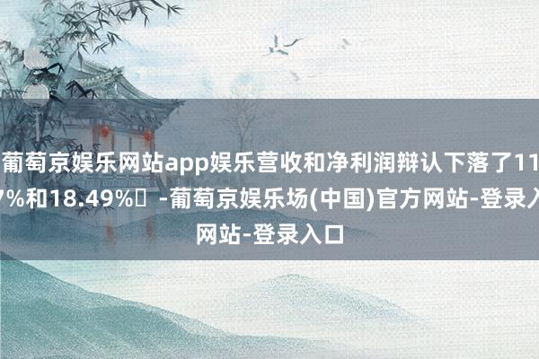 葡萄京娱乐网站app娱乐营收和净利润辩认下落了11.07%和18.49%‌-葡萄京娱乐场(中国)官方网站-登录入口