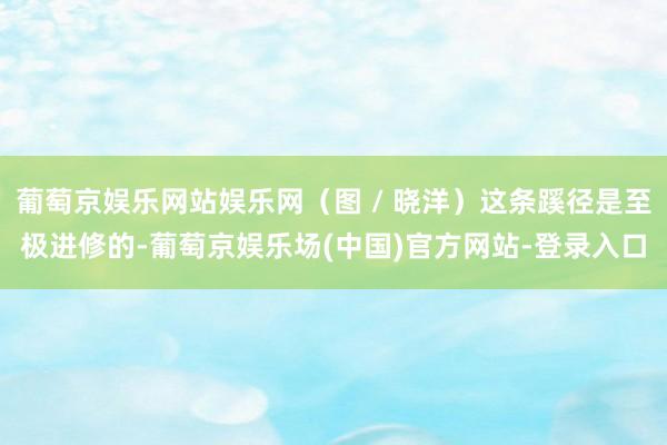 葡萄京娱乐网站娱乐网（图 / 晓洋）这条蹊径是至极进修的-葡萄京娱乐场(中国)官方网站-登录入口